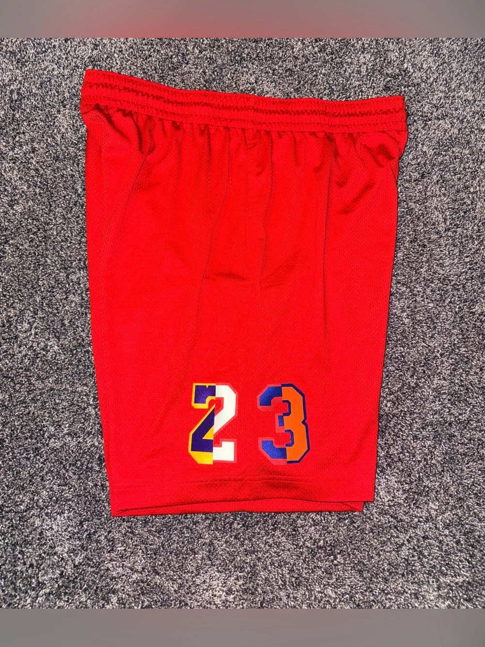 Nike Jordan Mesh Basketball Multicolor Graphic 23 Red Shorts Men’s XXL NWT
